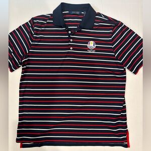 Polo Golf Ralph Lauren Polo Shirt Men's Large Red White & Blue USA Ryder Cup